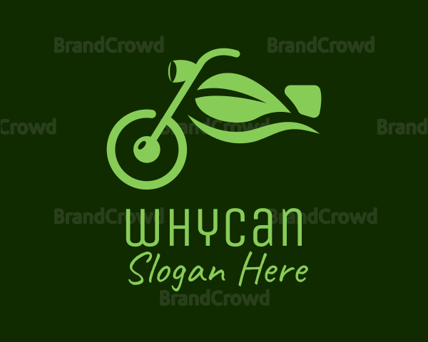 Eco Motorcycle Leaf Logo