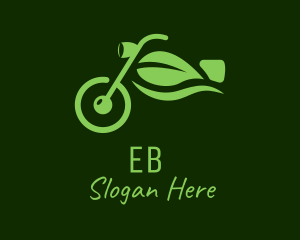 Eco Motorcycle Leaf  Logo