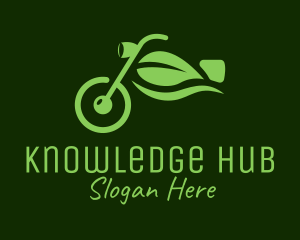Bike Club - Eco Motorcycle Leaf logo design