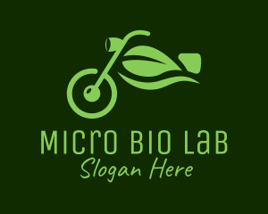 Eco Motorcycle Leaf  logo design