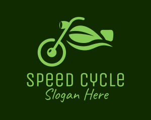 Motorcycle - Eco Motorcycle Leaf logo design