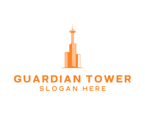 Skyscraper Building Tower logo design