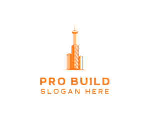 Skyscraper Building Tower logo design