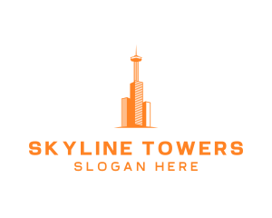 Skyscraper Building Tower logo design