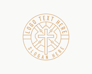 Holy - Church Cross Christianity logo design