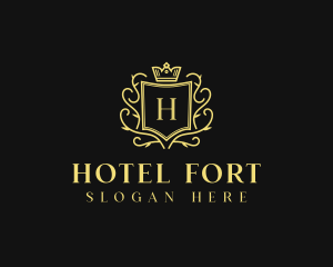 Royal Shield Hotel logo design