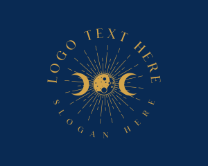 Cosmic - Spiritual Astrology Moon logo design
