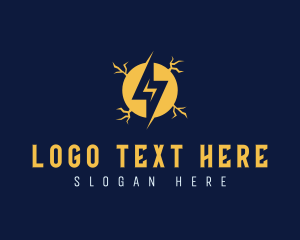 Electrician - Charge Electricity Lightning logo design