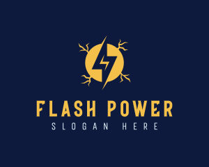 Charge Electricity Lightning logo design