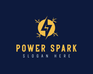 Electricity - Charge Electricity Lightning logo design