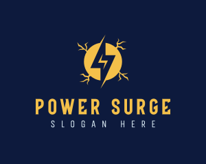 Electricity - Charge Electricity Lightning logo design