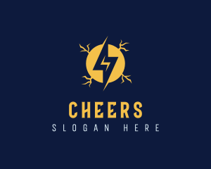 Electricity - Charge Electricity Lightning logo design