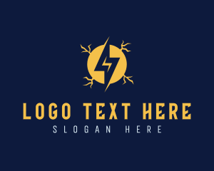 Energy - Charge Electricity Lightning logo design