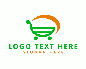 Pushcart - Shopping Cart Grocery logo design