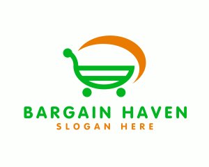 Shopping Cart Grocery logo design