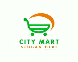 Department Store - Shopping Cart Grocery logo design