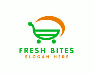 Pushcart - Shopping Cart Grocery logo design