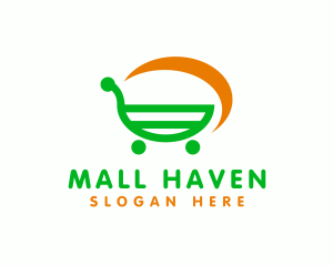 Shopping Cart Grocery logo design