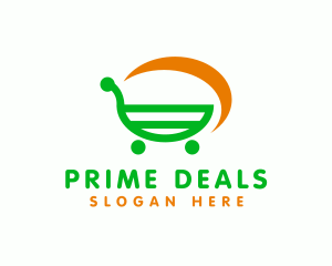 Amazon - Shopping Cart Grocery logo design