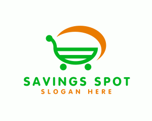 Bargain - Shopping Cart Grocery logo design