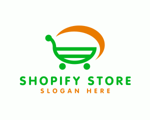 Shopping Cart Grocery logo design