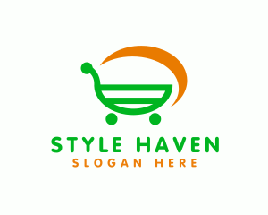 Mall - Shopping Cart Grocery logo design