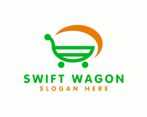 Shopping Cart Grocery logo design