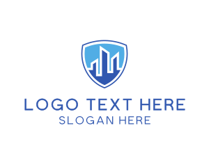 Security - Office Building Security Shield logo design