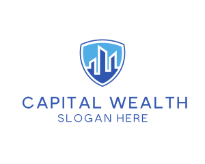 Capital - Office Building Security Shield logo design