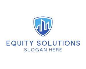 Equity - Office Building Security Shield logo design