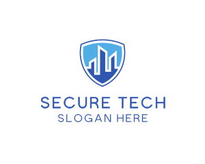 Security - Office Building Security Shield logo design