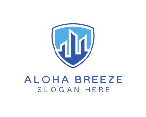 Office Building Security Shield logo design