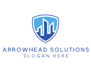 Office Building Security Shield logo design