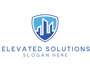 Office Building Security Shield logo design