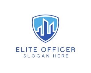 Office Building Security Shield logo design