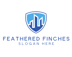 Office Building Security Shield logo design