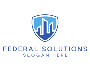 Office Building Security Shield logo design