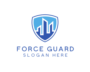 Office Building Security Shield logo design