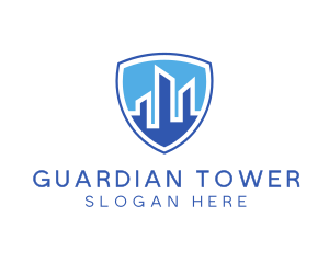 Office Building Security Shield logo design