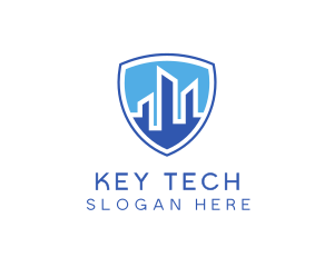 Office Building Security Shield logo design