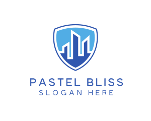 Office Building Security Shield logo design