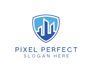 Office Building Security Shield logo design