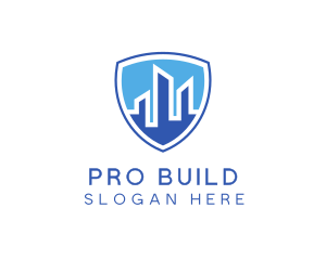 Office Building Security Shield logo design