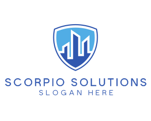 Office Building Security Shield logo design