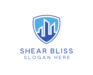 Office Building Security Shield logo design