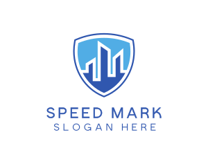 Office Building Security Shield logo design