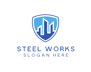 Office Building Security Shield logo design