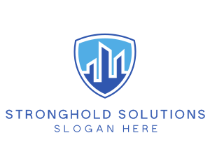 Office Building Security Shield logo design