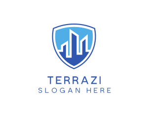 Office Building Security Shield logo design