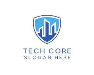 Office Building Security Shield logo design